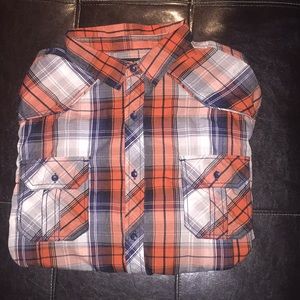 Surplus Orange Button Up